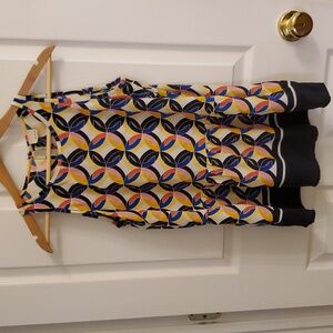 Ecru Multicolor Patterned Top